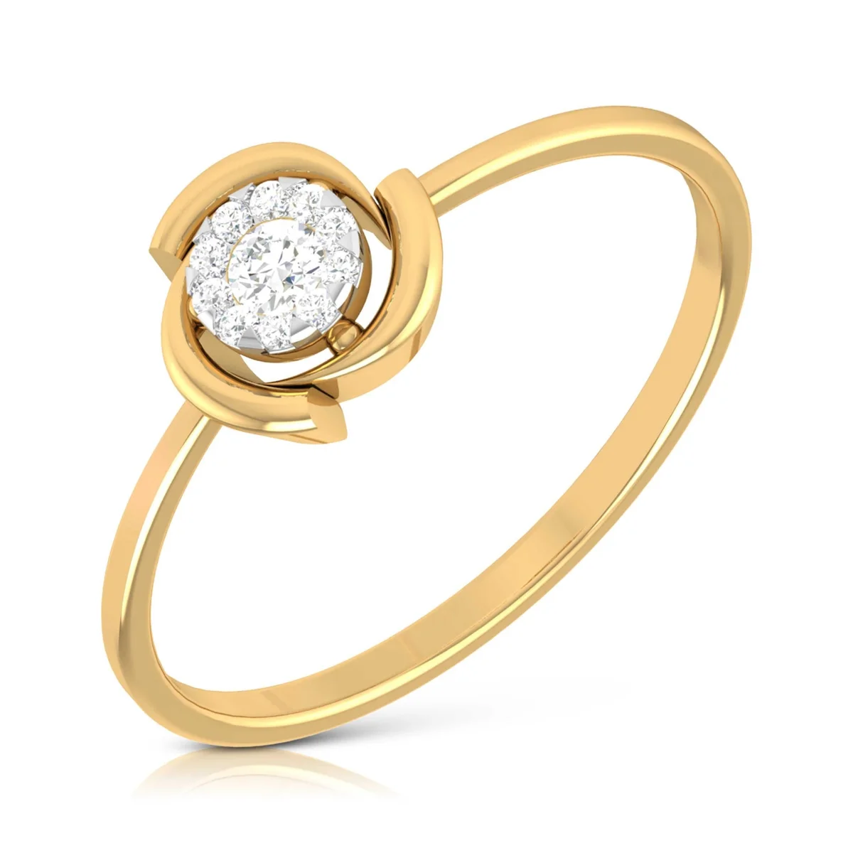 Evaan Lab Grown Diamond Gold Ring – R009 | 0.03ct — Image 1