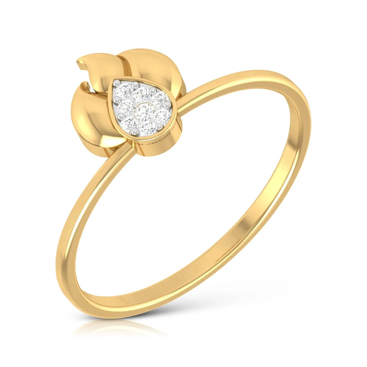 Evaan Lab Grown Diamond Gold Ring – R010 | 0.04ct — Image 1